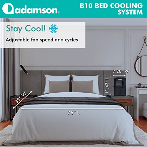 Adamson B10 Bed Cooling System - New 2023-100% Cotton Mattress Cooling Bed Pad for Night Sweats - Water Bed Cooler Ideal for Hot Sleepers Twin - 75” L x 39” W - 5-Year Manufacturer Warranty