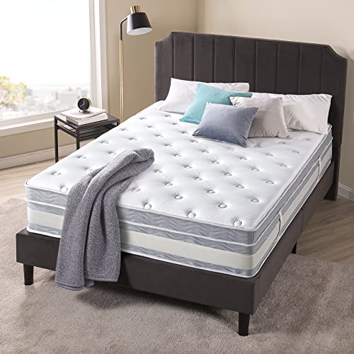 ZINUS 14 Inch Green Tea Cooling Gel Memory Foam Hybrid Mattress / Pocket Innersprings for Motion Isolation / Edge Support, Queen, White