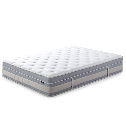 ZINUS 14 Inch Green Tea Cooling Gel Memory Foam Hybrid Mattress / Pocket Innersprings for Motion Isolation / Edge Support, Queen, White
