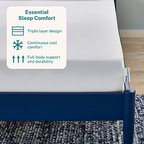 Sleep Innovations Marley 8 Inch Cooling Gel Memory Foam Mattress with Airflow Channel Foam for Breathability, California King Size, Bed in a Box, Medium Firm Support