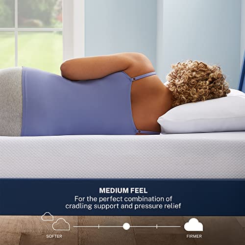 Sleep Innovations Marley 8 Inch Cooling Gel Memory Foam Mattress with Airflow Channel Foam for Breathability, California King Size, Bed in a Box, Medium Firm Support