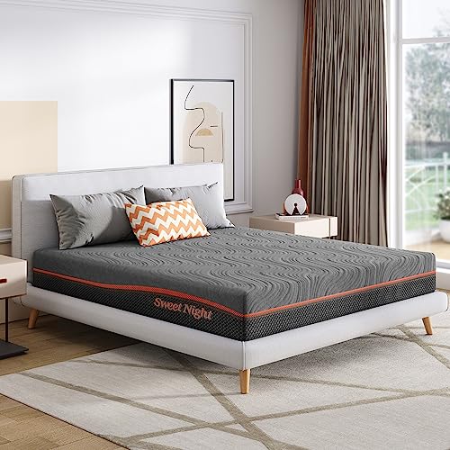 Sweetnight Queen Mattress in a Box, 10" Gel Infused Queen Memory Foam Mattress, Flippable Mattress with Three Firmnesses Levels, Queen Size Bed Mattress for Cool Sleep and Balance Support