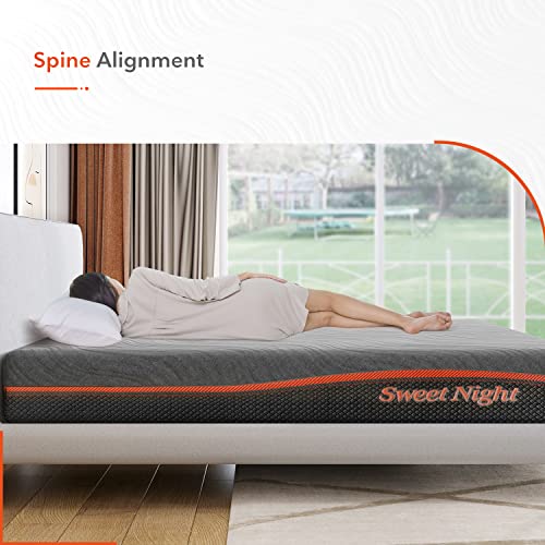 Sweetnight Queen Mattress in a Box, 10" Gel Infused Queen Memory Foam Mattress, Flippable Mattress with Three Firmnesses Levels, Queen Size Bed Mattress for Cool Sleep and Balance Support