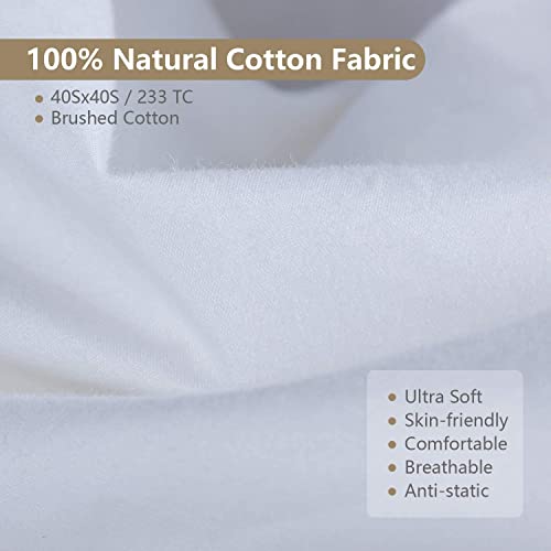 Damome Soft Down Pillows for Sleeping(2 Pack), King(20inx36in) - White Goose Down Feather Bed Pillow Inserts, 100% Cotton Cover,Lightweight, Fluffy Sleeping Pillows for All Sleepers
