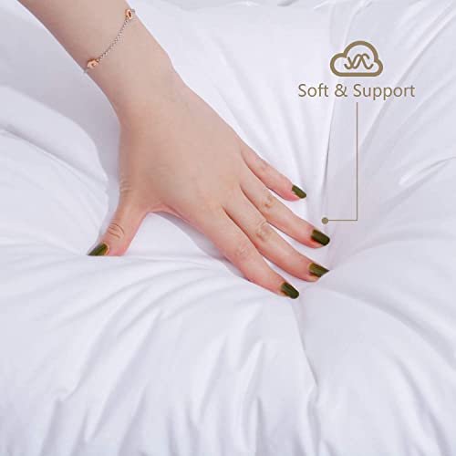 Damome Soft Down Pillows for Sleeping(2 Pack), King(20inx36in) - White Goose Down Feather Bed Pillow Inserts, 100% Cotton Cover,Lightweight, Fluffy Sleeping Pillows for All Sleepers
