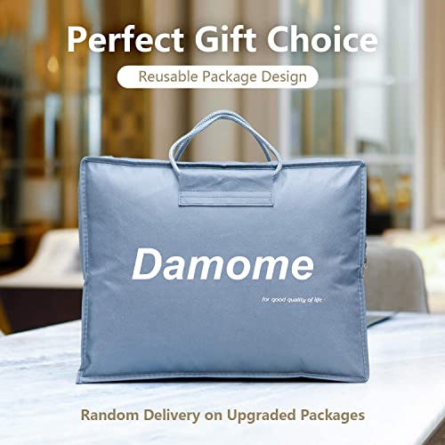 Damome Soft Down Pillows for Sleeping(2 Pack), King(20inx36in) - White Goose Down Feather Bed Pillow Inserts, 100% Cotton Cover,Lightweight, Fluffy Sleeping Pillows for All Sleepers