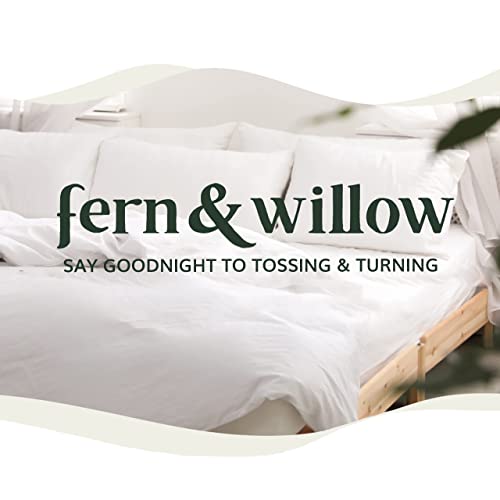 Fern and Willow Pillows for Sleeping - Set of 2 Standard Size/Kids Size Down Alternative Pillow Set w/Luxury Plush Cooling Gel for Side, Back & Stomach Sleepers