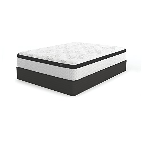 Signature Design by Ashley Chime 12 Inch Plush Hybrid Mattress, CertiPUR-US Certified Foam, Full, White
