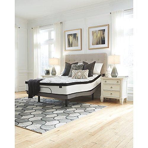 Signature Design by Ashley Chime 12 Inch Plush Hybrid Mattress, CertiPUR-US Certified Foam, Full, White