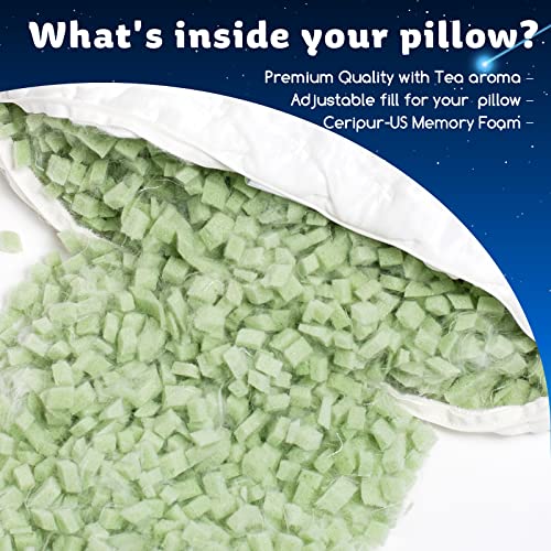 Cooling Side Sleeper Pillow for Neck and Shoulder Pain, Luxury Shredded Memory FoamBed Pillows for Sleeping Set of 2- Adjustable Queen Size Curved Pillow Neck Pillow- Bamboo Washable Pillow Cover