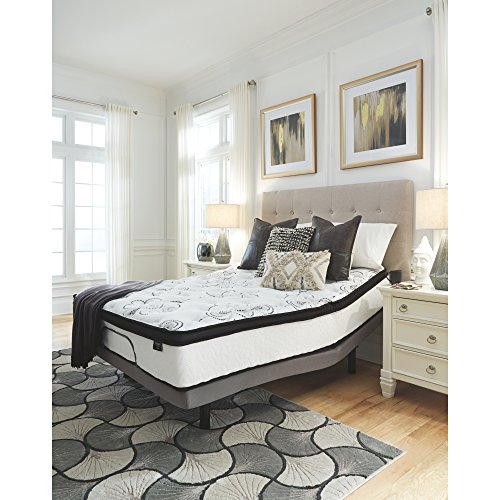 Signature Design by Ashley Chime 12 Inch Plush Hybrid Mattress, CertiPUR-US Certified Foam, Full, White