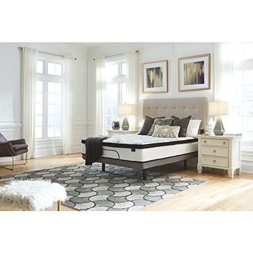 Signature Design by Ashley Chime 12 Inch Plush Hybrid Mattress, CertiPUR-US Certified Foam, Full, White