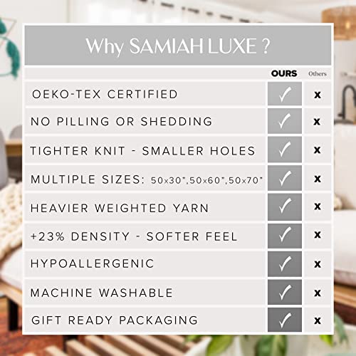 Chunky Knit Chenille Throw Blanket in Buttercream