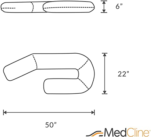 MedCline Therapeutic Full Length Body Pillow, Shredded Memory Foam, Removable Cover