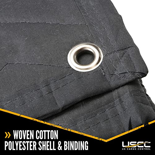 US Cargo Control 96"x80" Extra Large Sound Dampening Blanket with Grommets, Machine Washable, 12 Pounds