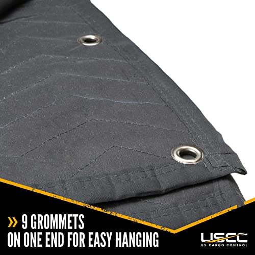US Cargo Control 96"x80" Extra Large Sound Dampening Blanket with Grommets, Machine Washable, 12 Pounds