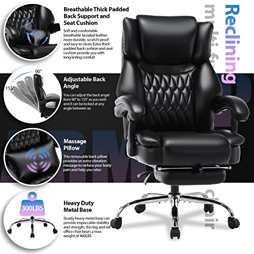 YINGTOO High Back Reclining Massage Office Chair
