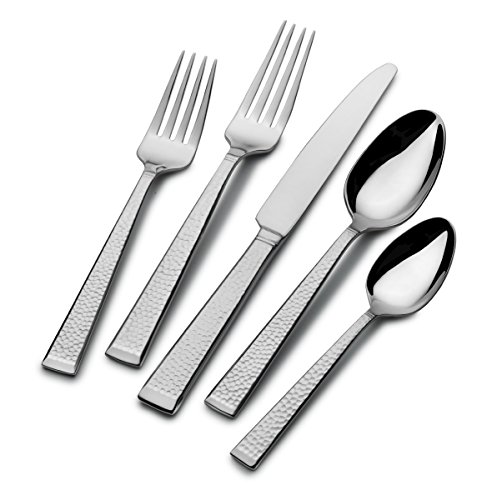 Mikasa Kyler 65-Piece 18/10 Stainless Steel Flatware Set with Serveware, Service for 12
