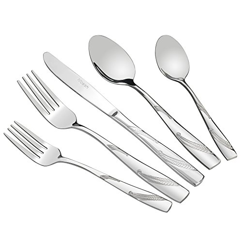 Nicesh 80-piece Stainless Steel Flatware Set, Service for 16