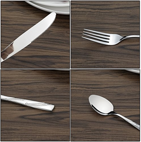 Nicesh 80-piece Stainless Steel Flatware Set, Service for 16