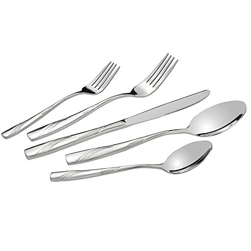 Nicesh 80-piece Stainless Steel Flatware Set, Service for 16