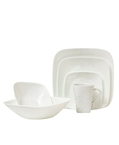 CORELLE Boutique Cherish Embossed Square 16-pc Set