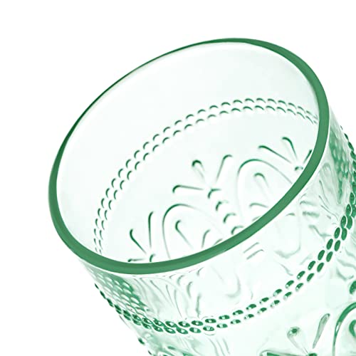 Set of 4 Vintage Colored Drinking Glasses