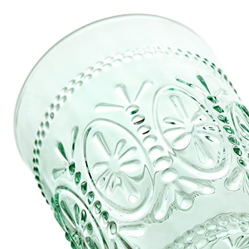 Set of 4 Vintage Colored Drinking Glasses