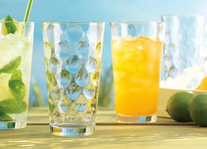 Home Essentials & Beyond Glassware Set 18 Piece Mixed Drinkware. Set of 6 Glass Tumblers 17 oz, Set of 6 Rock 13 oz. and Set of 6 Juice 7 oz Glass Cups Drinking Glasses.