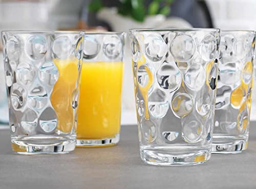 Home Essentials & Beyond Glassware Set 18 Piece Mixed Drinkware. Set of 6 Glass Tumblers 17 oz, Set of 6 Rock 13 oz. and Set of 6 Juice 7 oz Glass Cups Drinking Glasses.