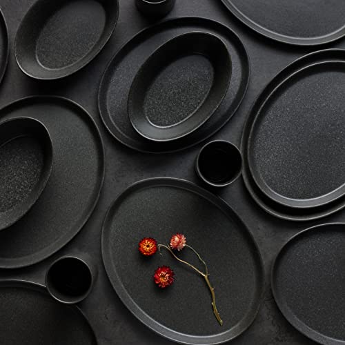 Stone by Mercer Project KATACHI Stoneware 32-Piece Dinnerware Set, Charcoal