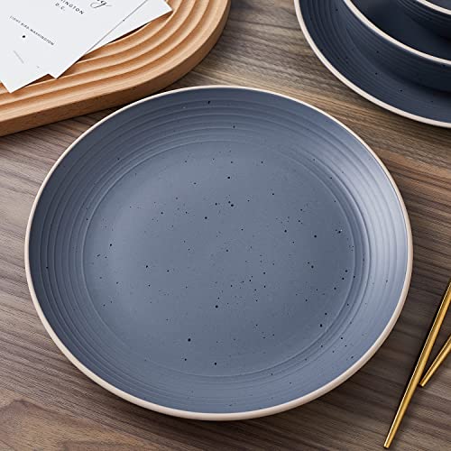 Stone lain Lauren Stoneware Dinnerware Set, 32-Piece Service for 8, Charcoal