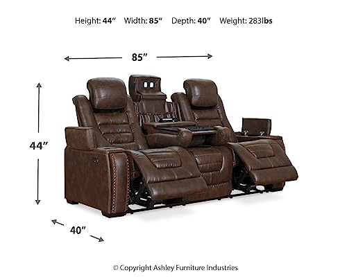 Signature Design by Ashley Game Zone Sofas, 85"W x 40"D x 44"H, Brown