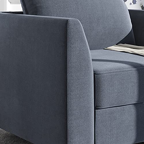 HONBAY Modular Sectional Sofa U Shaped Couch Reversible Sofa Couch with Storage Seat, Bluish Grey