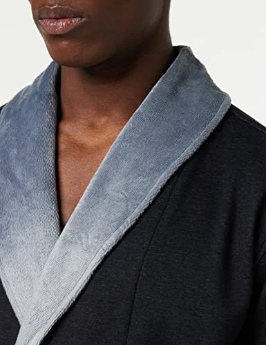 UGG Men's Robinson Bathrobe, Black Heather, Large-X-Large US
