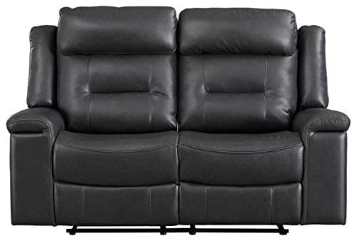 Signature Design by Ashley McAdoo Reclining Power Loveseat, 66"W x 38"D x 42"H, Black