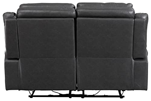 Signature Design by Ashley McAdoo Reclining Power Loveseat, 66"W x 38"D x 42"H, Black