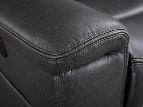 Signature Design by Ashley McAdoo Reclining Power Loveseat, 66"W x 38"D x 42"H, Black
