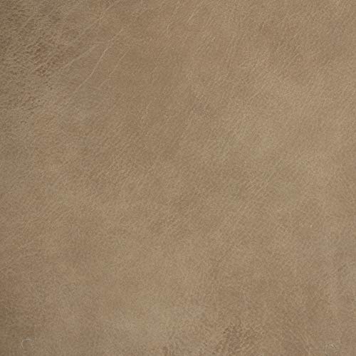 Amazon Brand – Rivet Frederick Mid-Century Channel Tufted Leather Sofa Couch, 77.5"W, Taupe