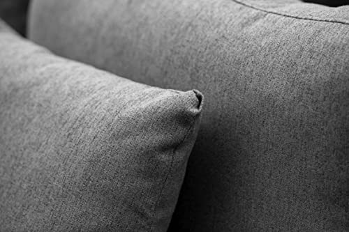Runboll Sectional Sofa with Pull-Out L-Shape Bed Reversible Chaise Sofa with Storage Seat Sleeper Couch with 2 Stools