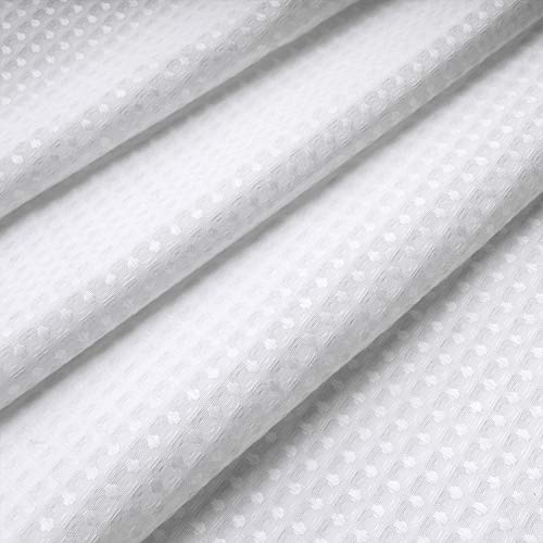 Waffle Weave Shower Curtain with Snap Liner