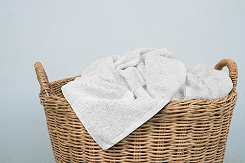 Brooklyn Linen Bath Towels 100% Cotton, White, 22x46, Towels for Bathroom, Pool Towels, Hotel Towels, Gym Towels, Towels for Spa, Pack of 6 Towel Set