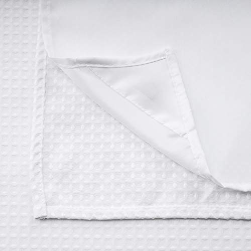 Waffle Weave Shower Curtain with Snap Liner