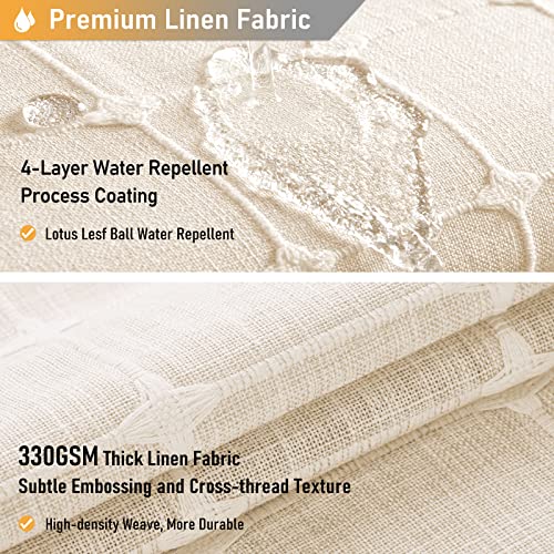 Boho Farmhouse Shower Curtain with Tassels - 72x72