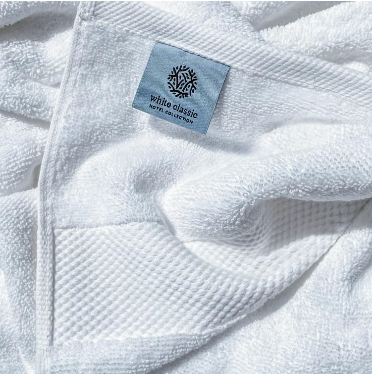 Luxury White Bath Towels Extra Large | 100% Soft Cotton 700 GSM Thick 2Ply Absorbent Quick Dry Hotel Bathroom Towel | 27x54 Inch | White | Set of 4