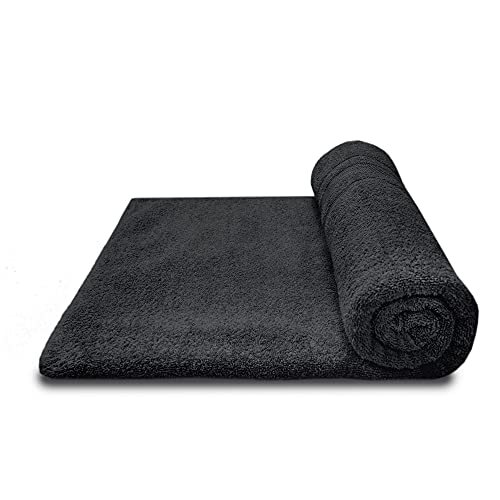 Extra Large Bath Towel - Zenith Luxury Extra Large SPA Bath Towel SPA, 40X70 Inch, 600 GSM, Oversized Bath Towel, Bath Sheets,100% Cotton (1 Pieces of Extra Large Bath Towel Black)