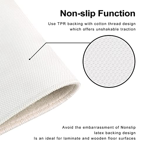 Lukinbox You Look Good Bath Mat with Non-Slip Backing, Beige Bath Rugs for Bathroom, Small Cute Funny Microfiber Washable Bathroom Rug Mat for Entryway Indoor Doormat Shower Tub, 18"x26"