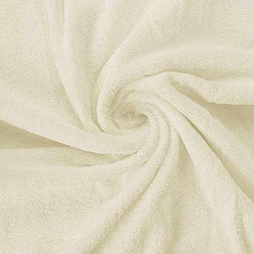 Utopia Towels 8-Piece Premium Towel Set, 2 Bath Towels, 2 Hand Towels, and 4 Wash Cloths, 600 GSM 100% Ring Spun Cotton Highly Absorbent Towels for Bathroom, Gym, Hotel, and Spa (Ivory)