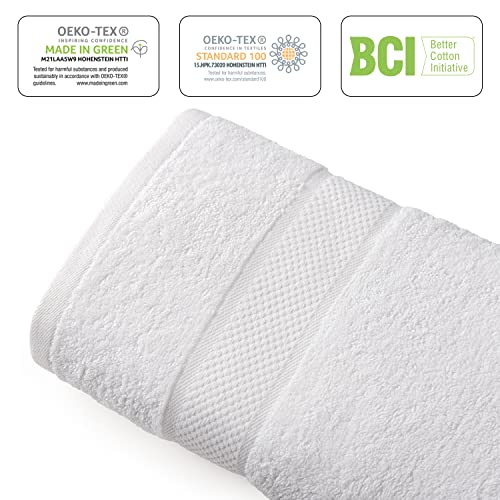 Infinitee Xclusives Premium Bath Towels Set of 4-27x54 Inches, 100% Ring-Spun Cotton, Soft, Absorbent, Quick Dry, Durable, Ideal for Daily Use