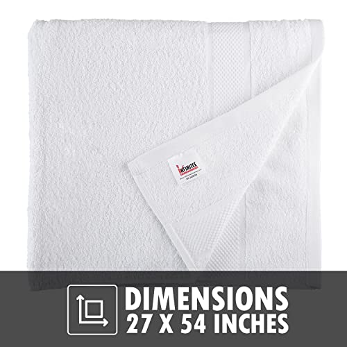 Infinitee Xclusives Premium Bath Towels Set of 4-27x54 Inches, 100% Ring-Spun Cotton, Soft, Absorbent, Quick Dry, Durable, Ideal for Daily Use